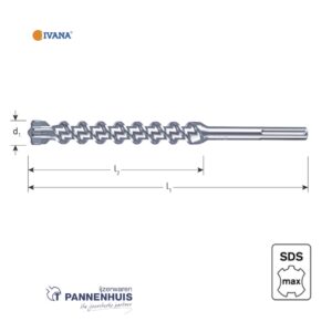 IVANA SDS-MAX boor CROSS 25,0x400/520