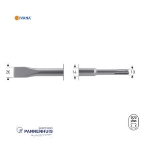 IVANA SDS-plus Plattebeitel 20x250mm