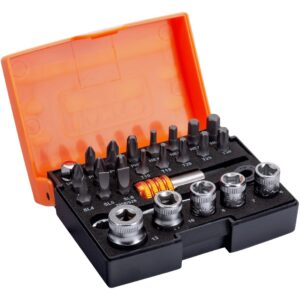 Bahco Bit en doppenset 1/4" voor gleuf Phillips Pozidriv TORX zeskantschroeven 26 delig