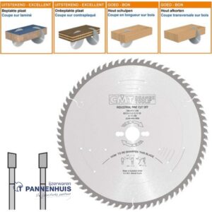 CMT Afkortcirkelzaag HW 315x30x3,2 Z72 Massieve houtsoorten