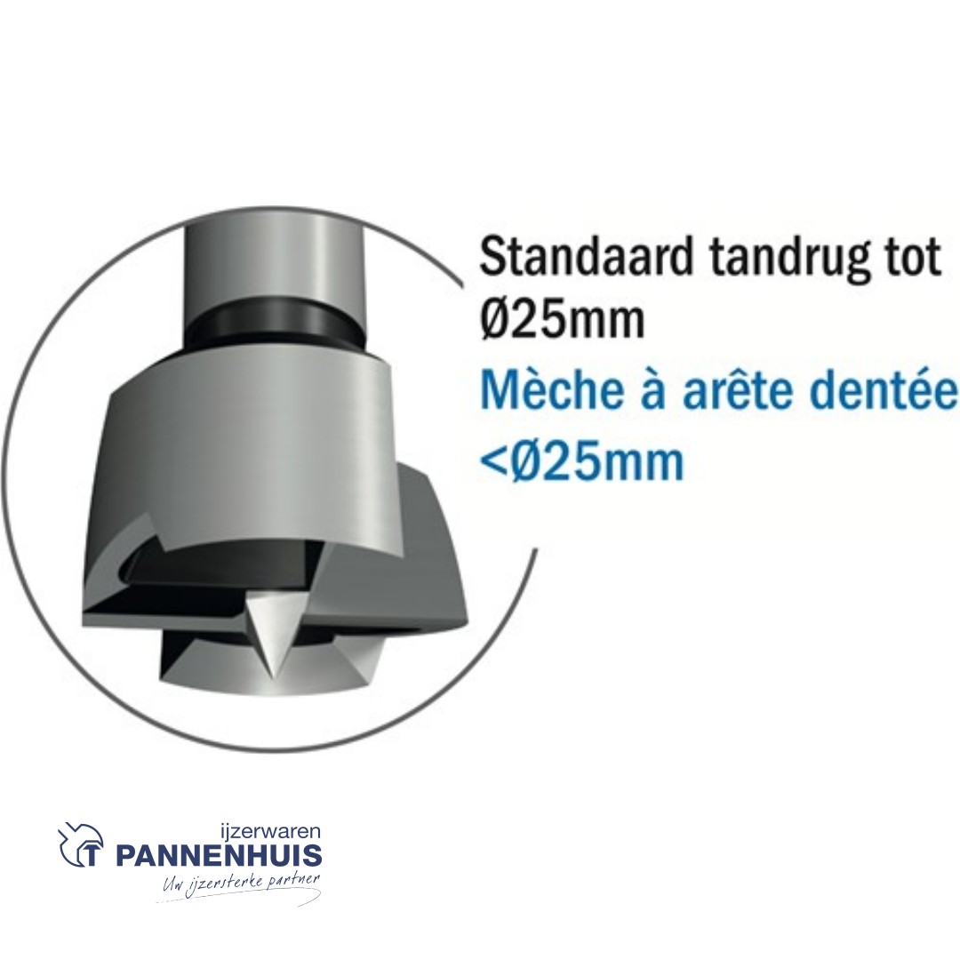 CMT Forstnerboren D=12mm LT=90mm S=8 Z2+V2 RH SP - Afbeelding 2