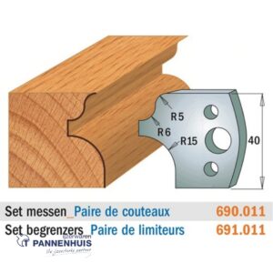 CMT Profielmessen I=40x4mm 2 stuks nr.011
