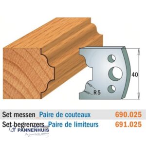 CMT Profielmessen I=40x4mm 2 stuks nr.025