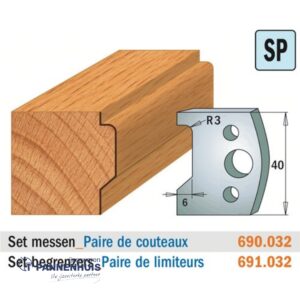 CMT Profielmessen I=40x4mm 2 stuks nr.032