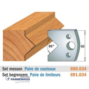 CMT Profielmessen I=40x4mm 2 stuks nr.034