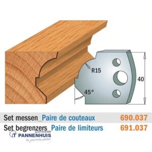 CMT Profielmessen I=40x4mm 2 stuks nr.037