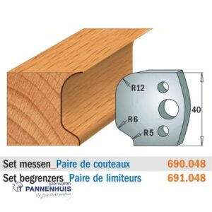 CMT Profielmessen I=40x4mm 2 stuks nr.048