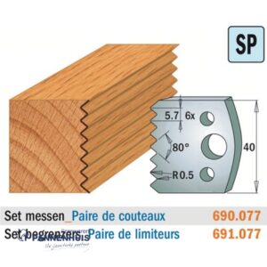 CMT Profielmessen I=40x4mm 2 stuks nr.077