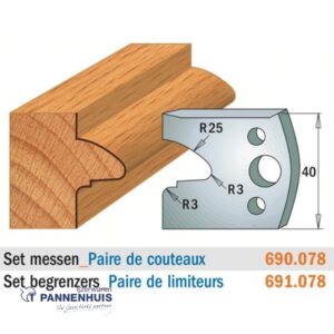 CMT Profielmessen I=40x4mm 2 stuks nr.078