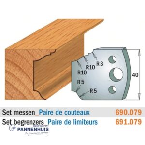 CMT Profielmessen I=40x4mm 2 stuks nr.079