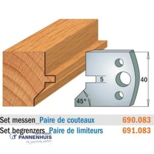 CMT Profielmessen I=40x4mm 2 stuks nr.083