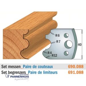 CMT Profielmessen I=40x4mm 2 stuks nr.088