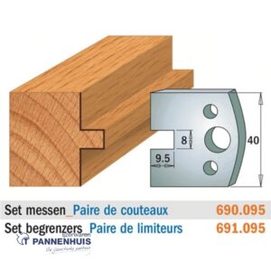 CMT Profielmessen I=40x4mm 2 stuks nr.095