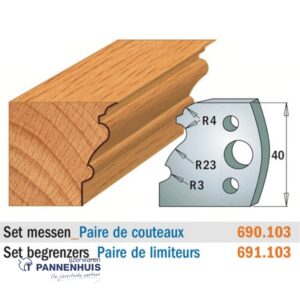 CMT Profielmessen I=40x4mm 2 stuks nr.103