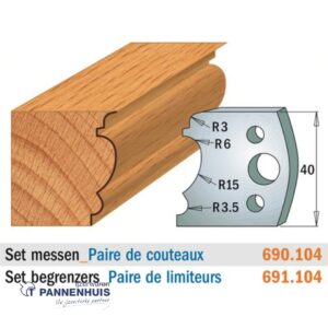 CMT Profielmessen I=40x4mm 2 stuks nr.104