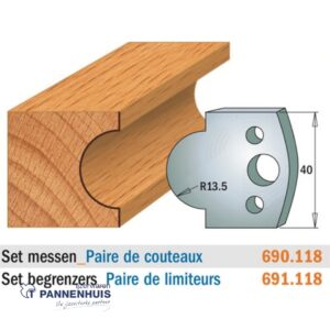 CMT Profielmessen I=40x4mm 2 stuks nr.118