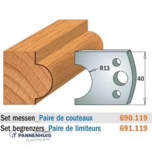 CMT Profielmessen I=40x4mm 2 stuks nr.119