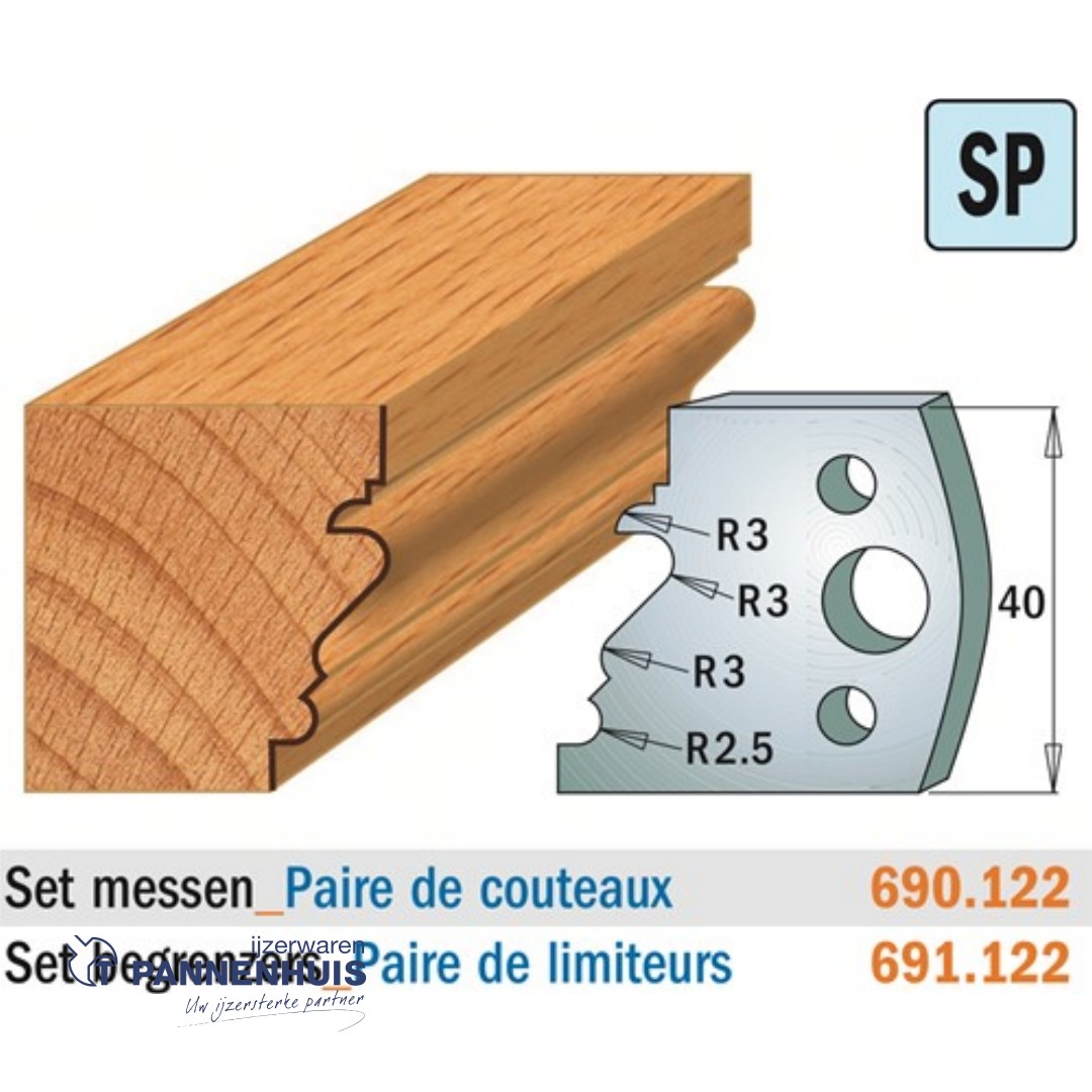 CMT Profielmessen I=40x4mm 2 stuks nr.122