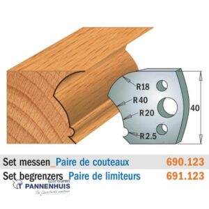 CMT Profielmessen I=40x4mm 2 stuks nr.123