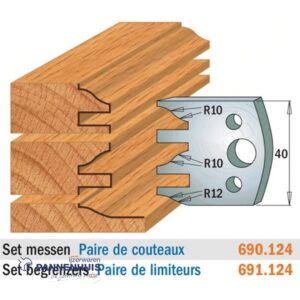 CMT Profielmessen I=40x4mm 2 stuks nr.124