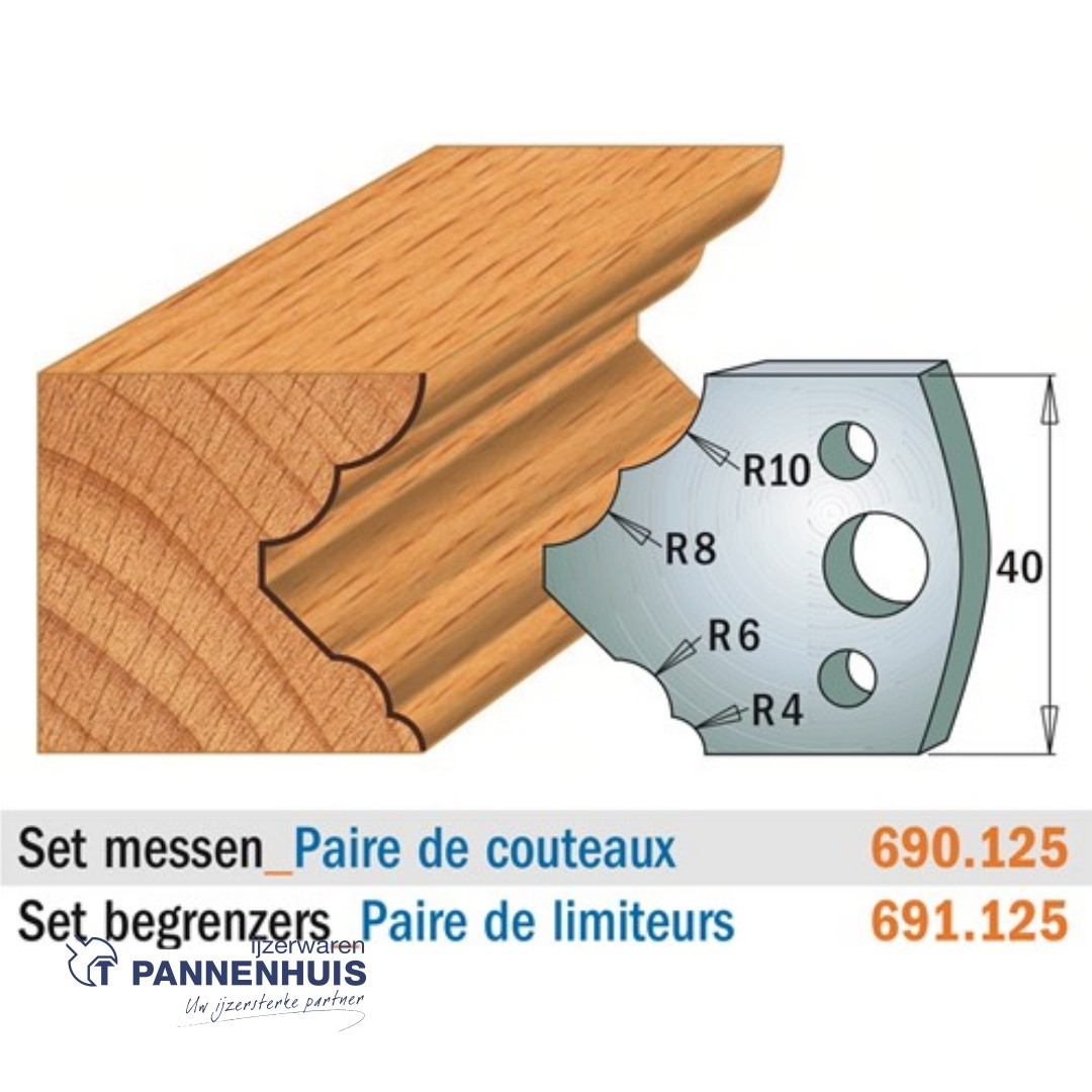 CMT Profielmessen I=40x4mm 2 stuks nr.125