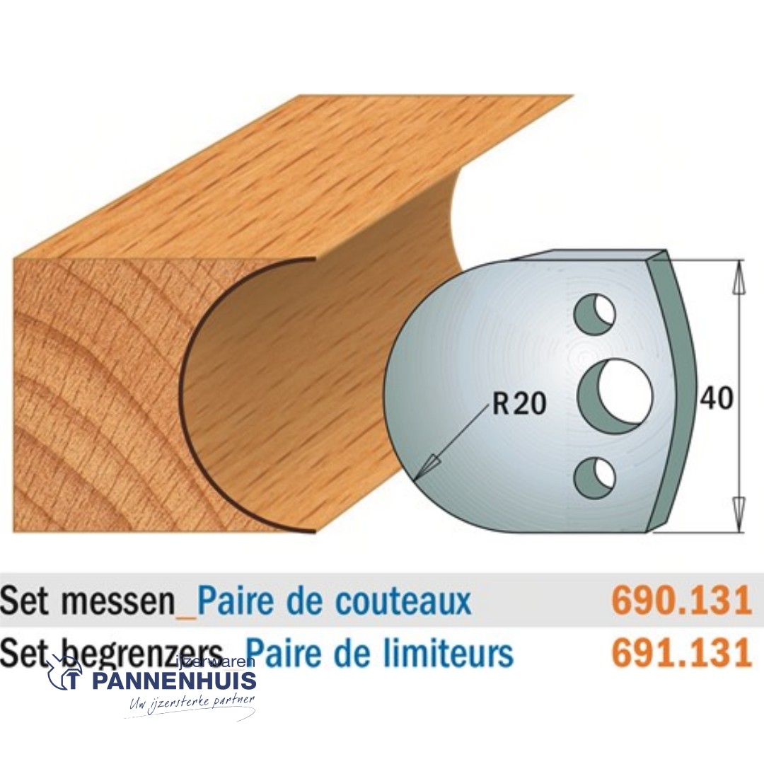CMT Profielmessen I=40x4mm 2 stuks nr.131