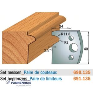 CMT Profielmessen I=40x4mm 2 stuks nr.135