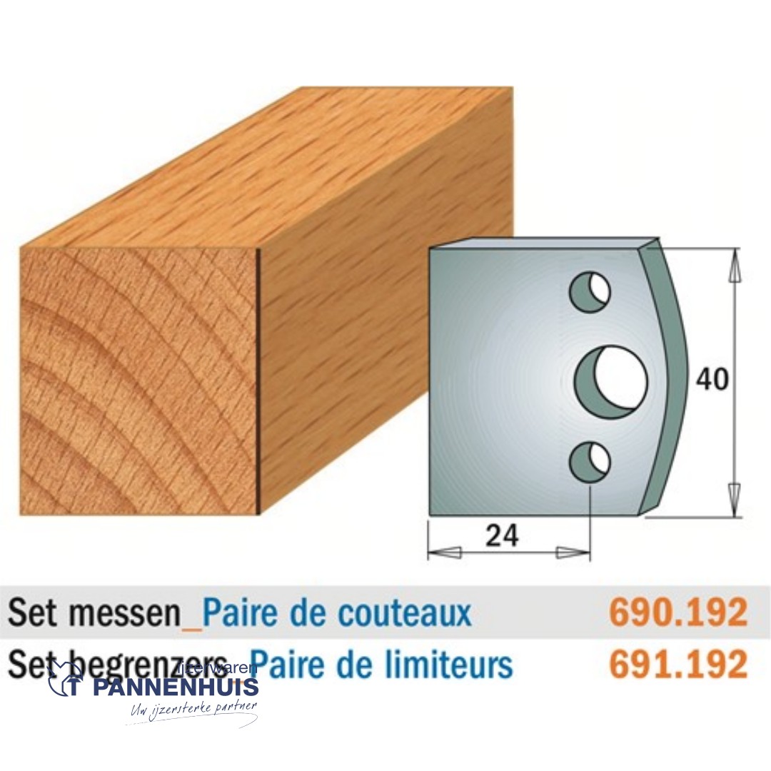 CMT Profielmessen I=40x4mm 2 stuks nr.192