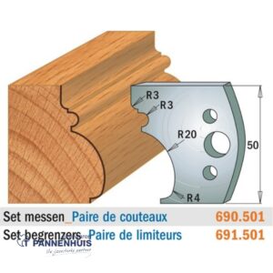 CMT Profielmessen I=50x4mm 2 stuks nr.501