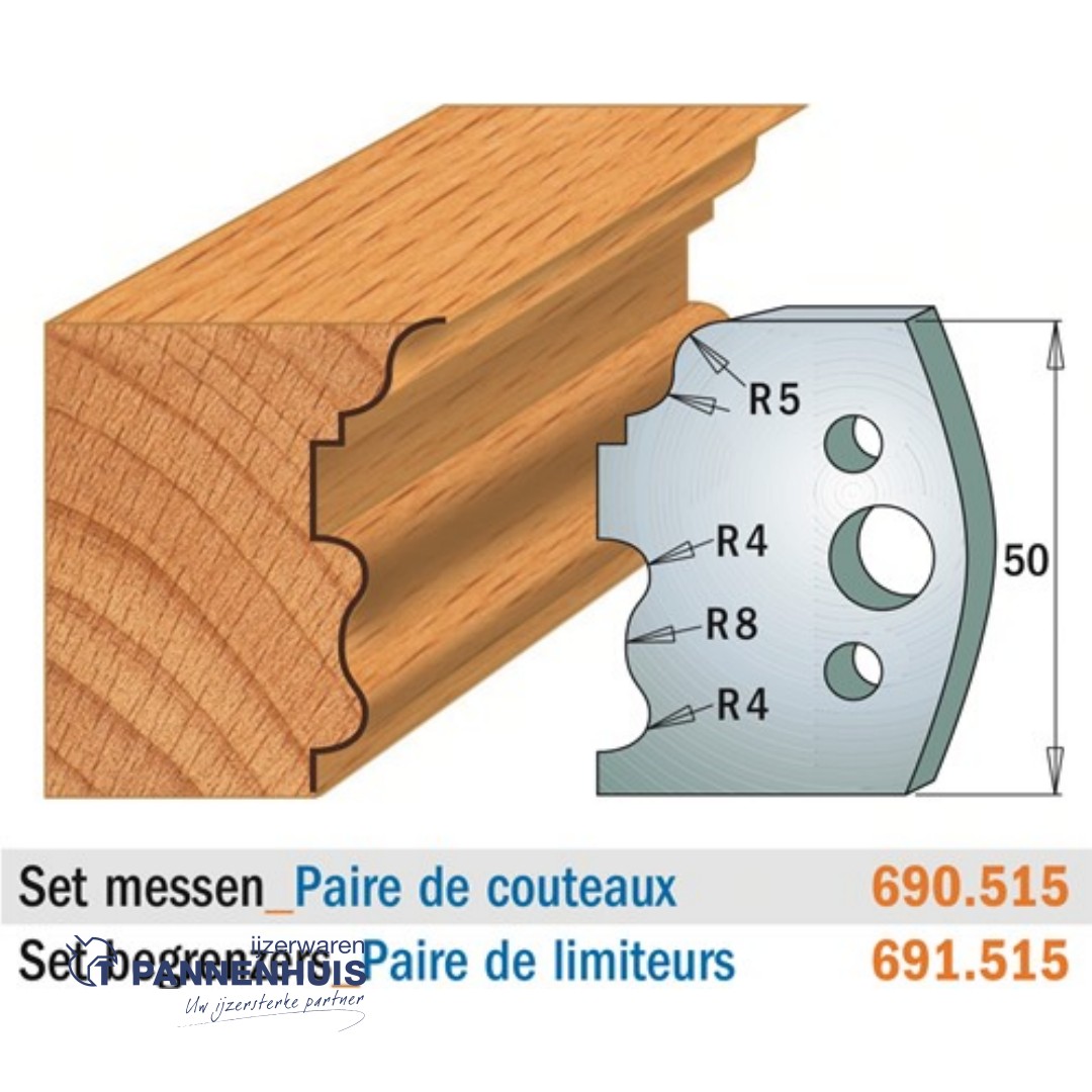 CMT Profielmessen I=50x4mm 2 stuks nr.515