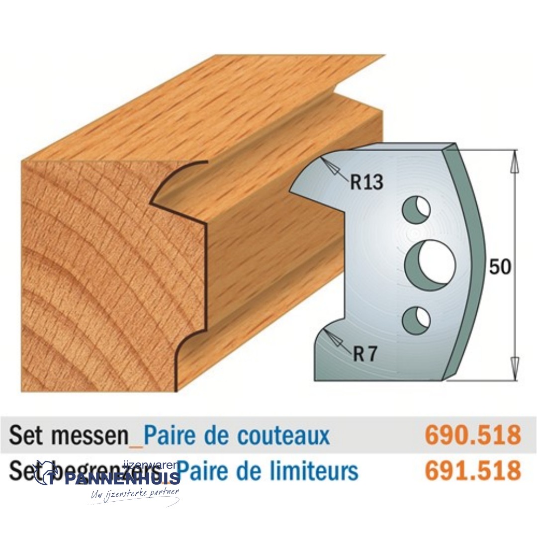 CMT Profielmessen I=50x4mm 2 stuks nr.518
