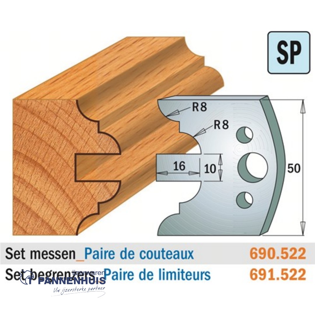 CMT Profielmessen I=50x4mm 2 stuks nr.522