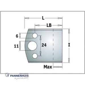 CMT Profielmessen I=50x4mm 2 stuks nr.599