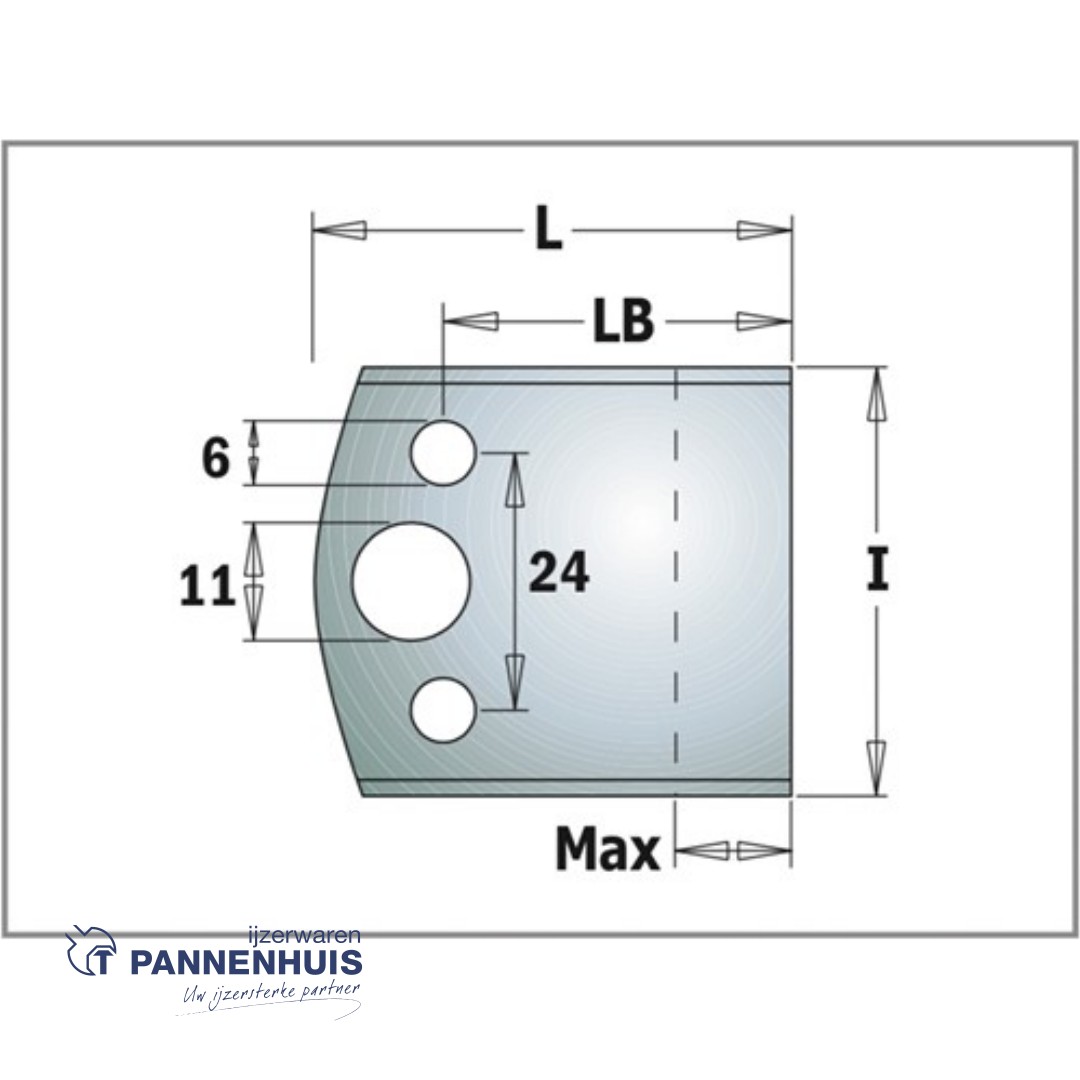 CMT Profielmessen I=50x4mm 2 stuks nr.599