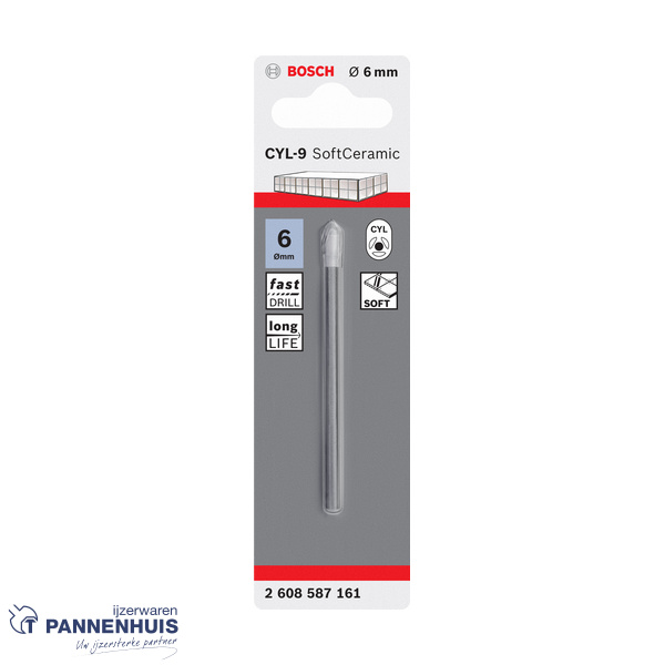 Bosch Tegelboor CYL-9 SoftCeramic, 6 x 80 mm - Afbeelding 2
