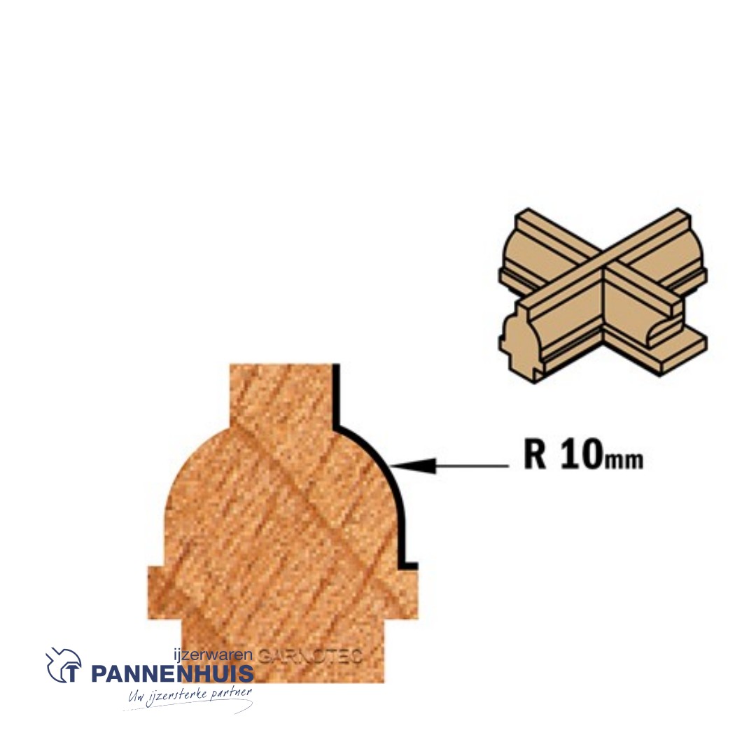 CMT Kruishoutverbindingsfrees prof. C, HW D=28 x 19mm R=10 L=61 S=8 Z2 - Afbeelding 3