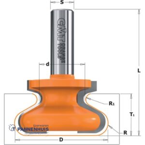 CMT Handgreepfrees, HW D=38,1 x 20,7mm R=6 L=55,5 S=8 Z2