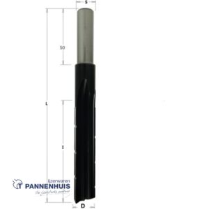 CMT Langgatboor, rechts D=22mm I=125mm LT=180mm S=16x50mm Z2 RH (rechtsdraaiend) HL