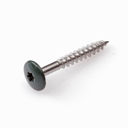 Kleurkopschroef RVS 4.8X38 A2 GROEN RAL 6009 (50st)