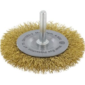 Ivana stiftborstel gegolfd messingdraad met schacht 6mm 75x0.30mmx10mm