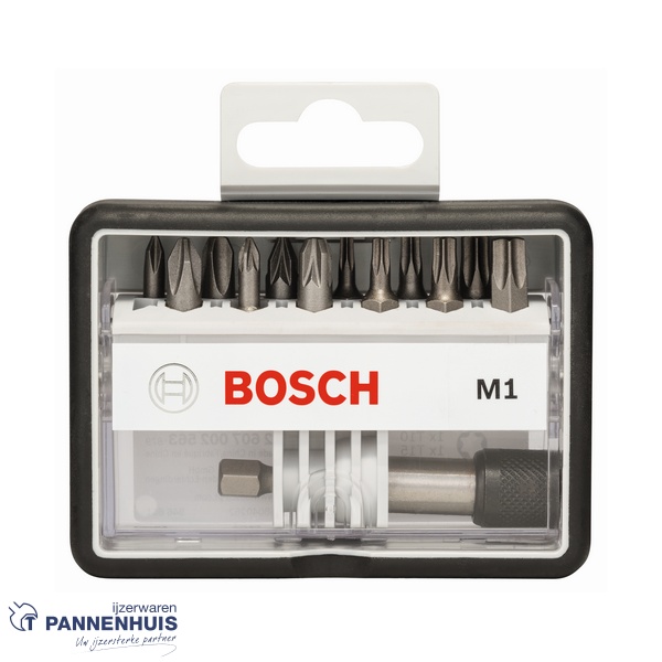 Bosch 13-delige set bit Robust Line M1 (PH/PZ/TORX) extra hard - Afbeelding 2