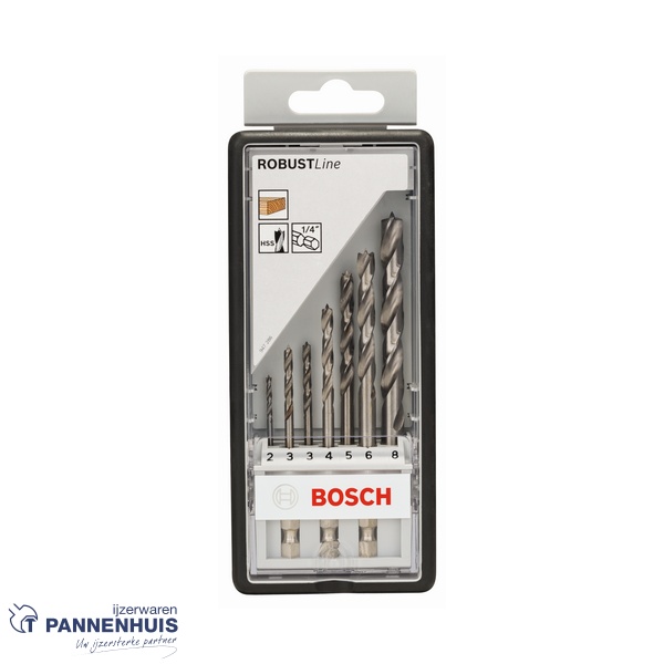 Bosch 7-delige houtspiraalboorset zeskantschacht 2 3 3 4 5 6 8 mm - Afbeelding 2