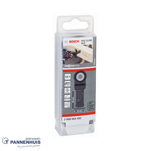 Bosch Starlock Plus PAIZ 32 EPC HCS Hout 32x60 10x - Afbeelding 2