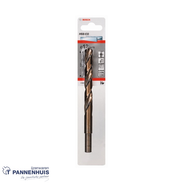 Bosch Metaalboor HSS-Co, DIN 338, 12 x 101 x 151 mm - Afbeelding 2