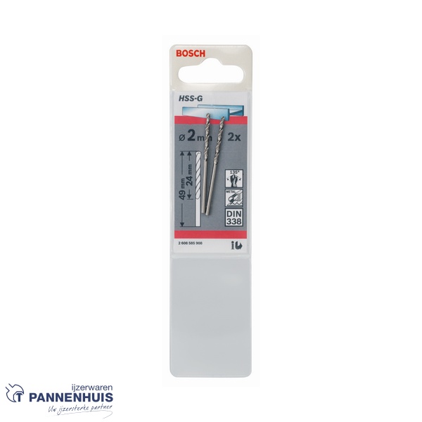 Bosch Metaalboor HSS-G, DIN 338, 2 x 24 x 49 mm 2x - Afbeelding 2