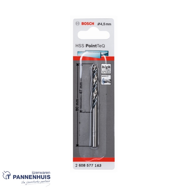 Bosch Spiraalboor HSS PointTeQ 4,5 mm - Afbeelding 2