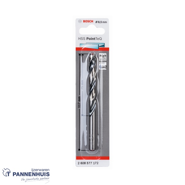 Bosch Spiraalboor HSS PointTeQ 8,5 mm - Afbeelding 2