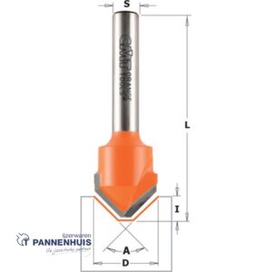 CMT V-groef frees 135° voor alucobond HW D=18 x 3,3mm 135° L=60 S=8 Z2