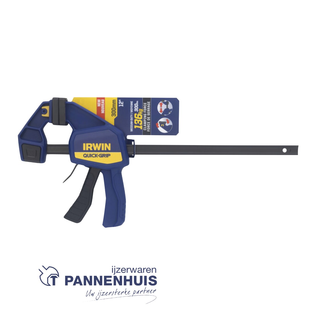 IRWIN 300 mm (12") Medium-Duty eenhandslijmtang/spreider