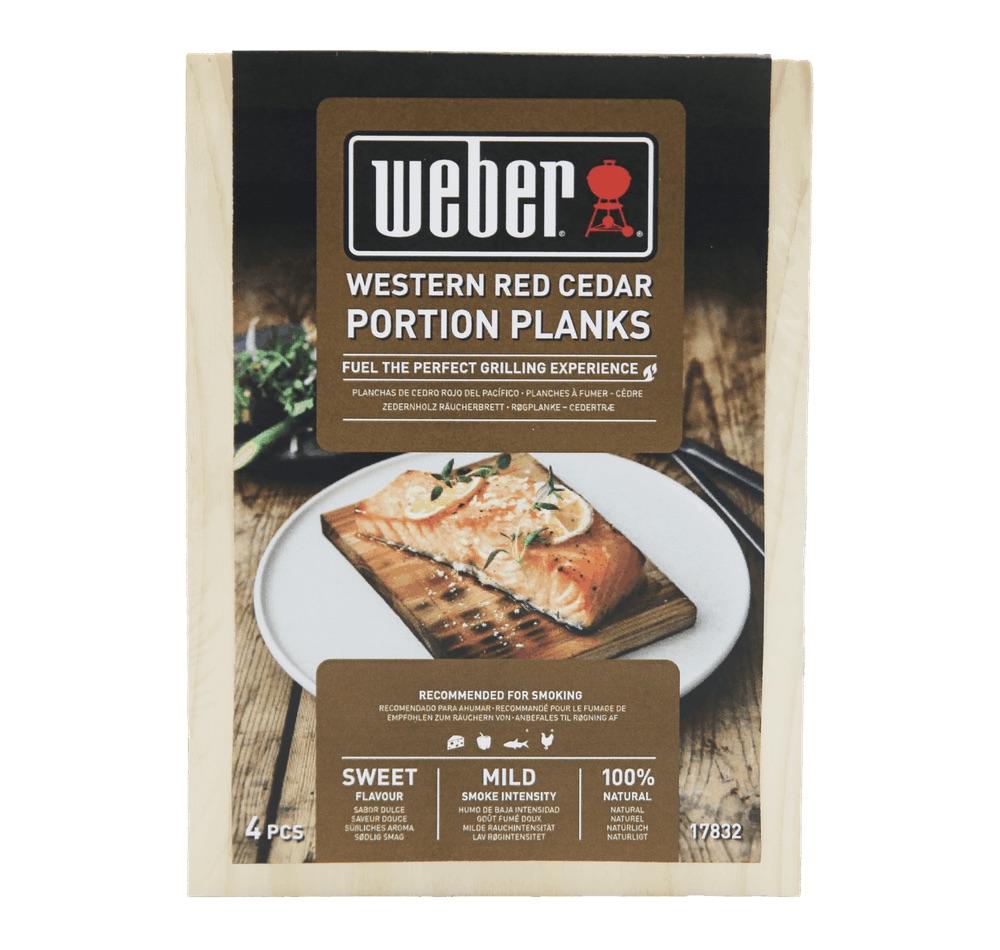 Weber Cederhouten portie rookplankjes 15x11 cm 4 stuks